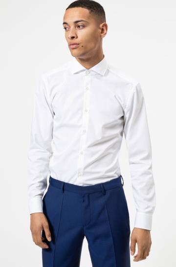 Koszula HUGO Slim Fit Białe Męskie (Pl62026)